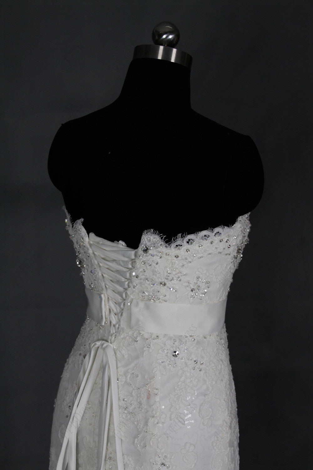 Sparkles beaded lace mermaid wedding dress