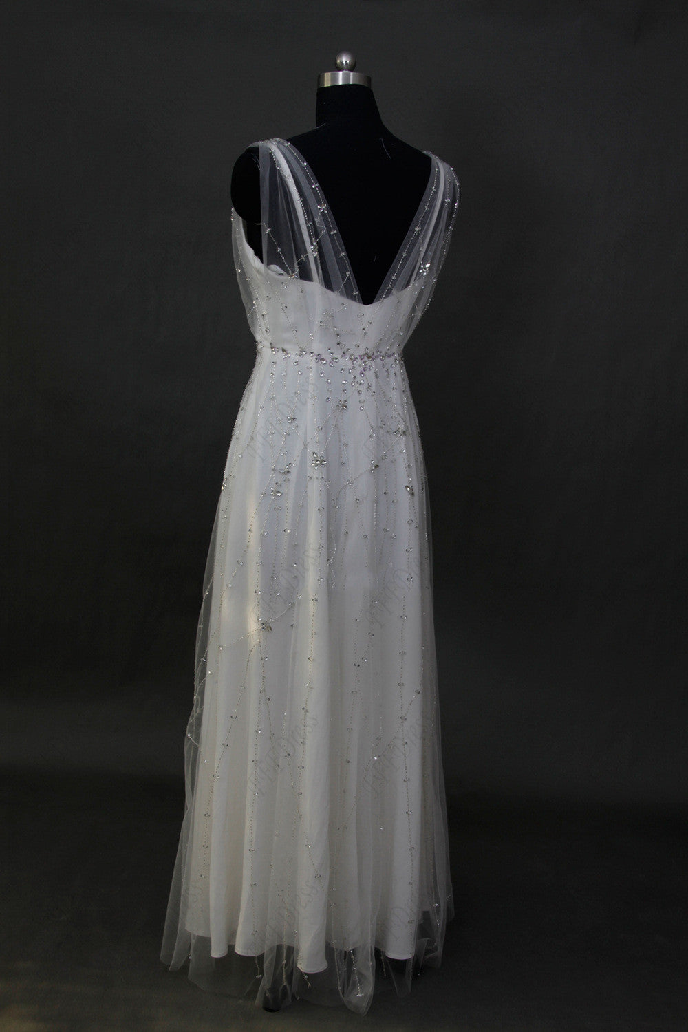 Crystal beaded wedding dresses