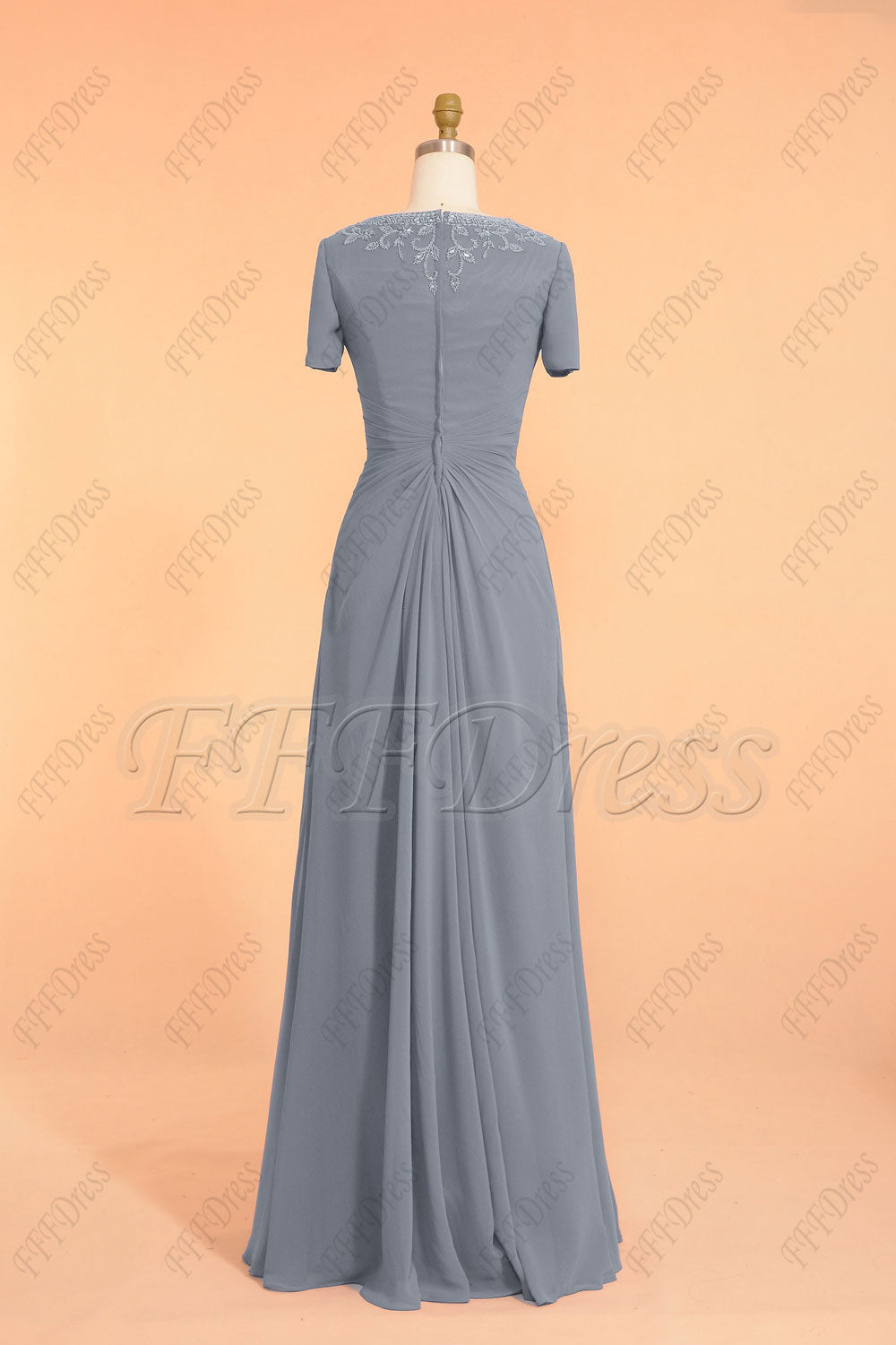Dusty blue bridesmaid dresses