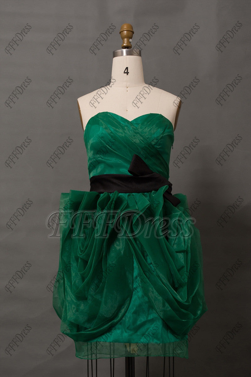 Emerald green short prom dresses homecoming dresses