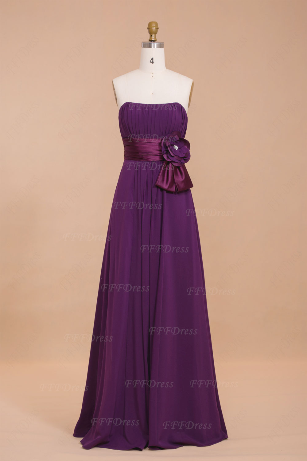 Purple long bridesmaid dresses