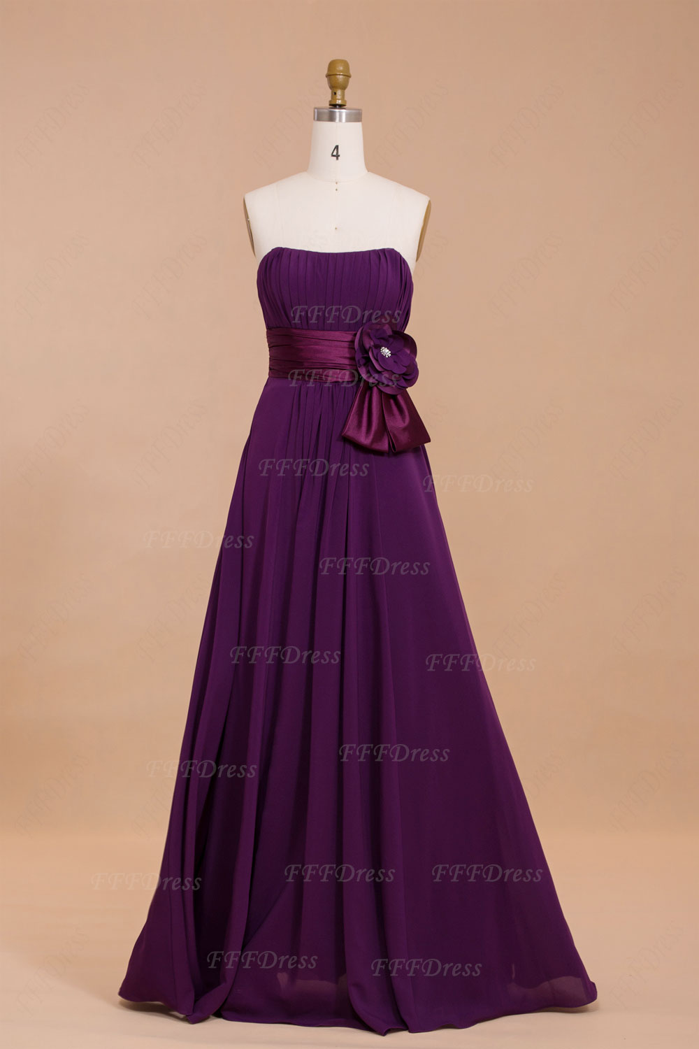 Purple long bridesmaid dresses