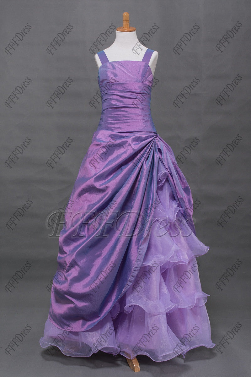 Lavender tiered flower girl dress