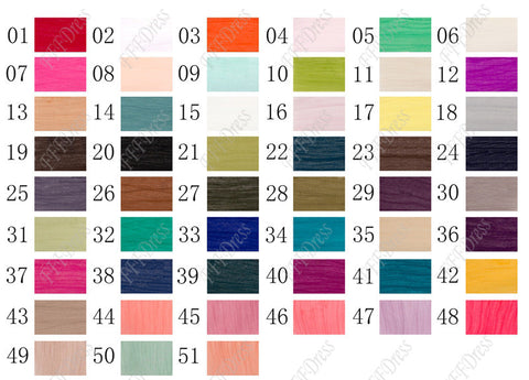 Pleated silky chiffon color swatch