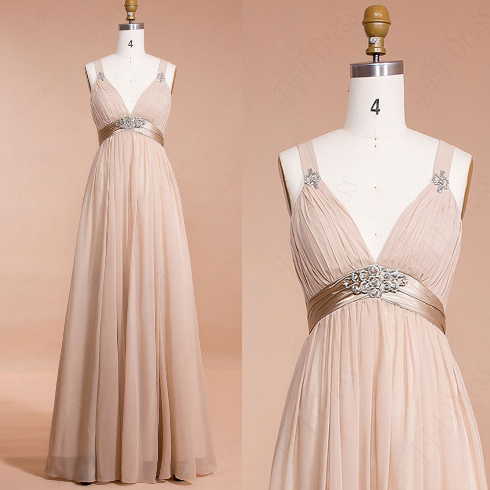 Champagne Maternity Bridesmaid Dresses for Pregnant Maid of Honor Dresses