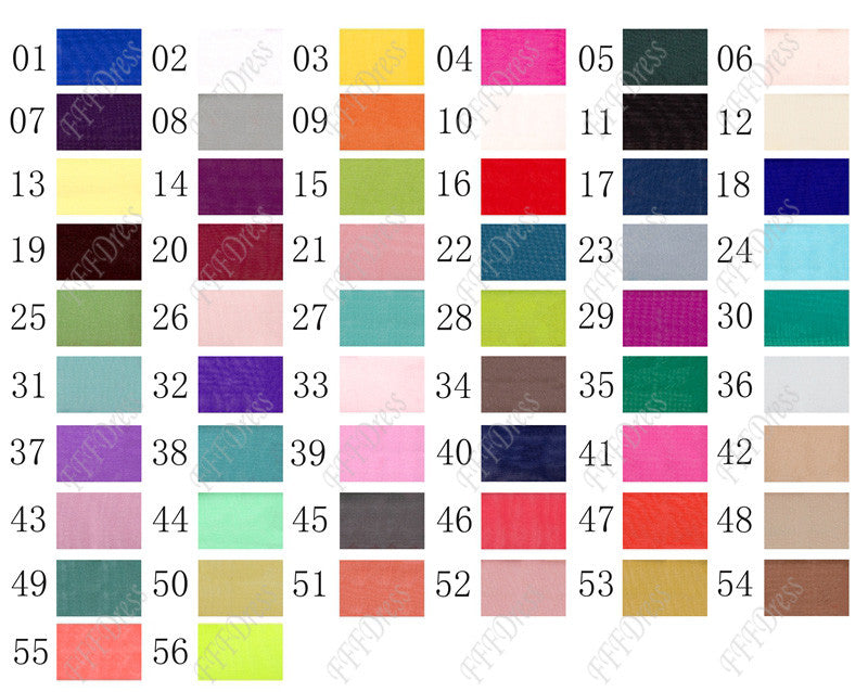 Color chart 30D thin chiffon