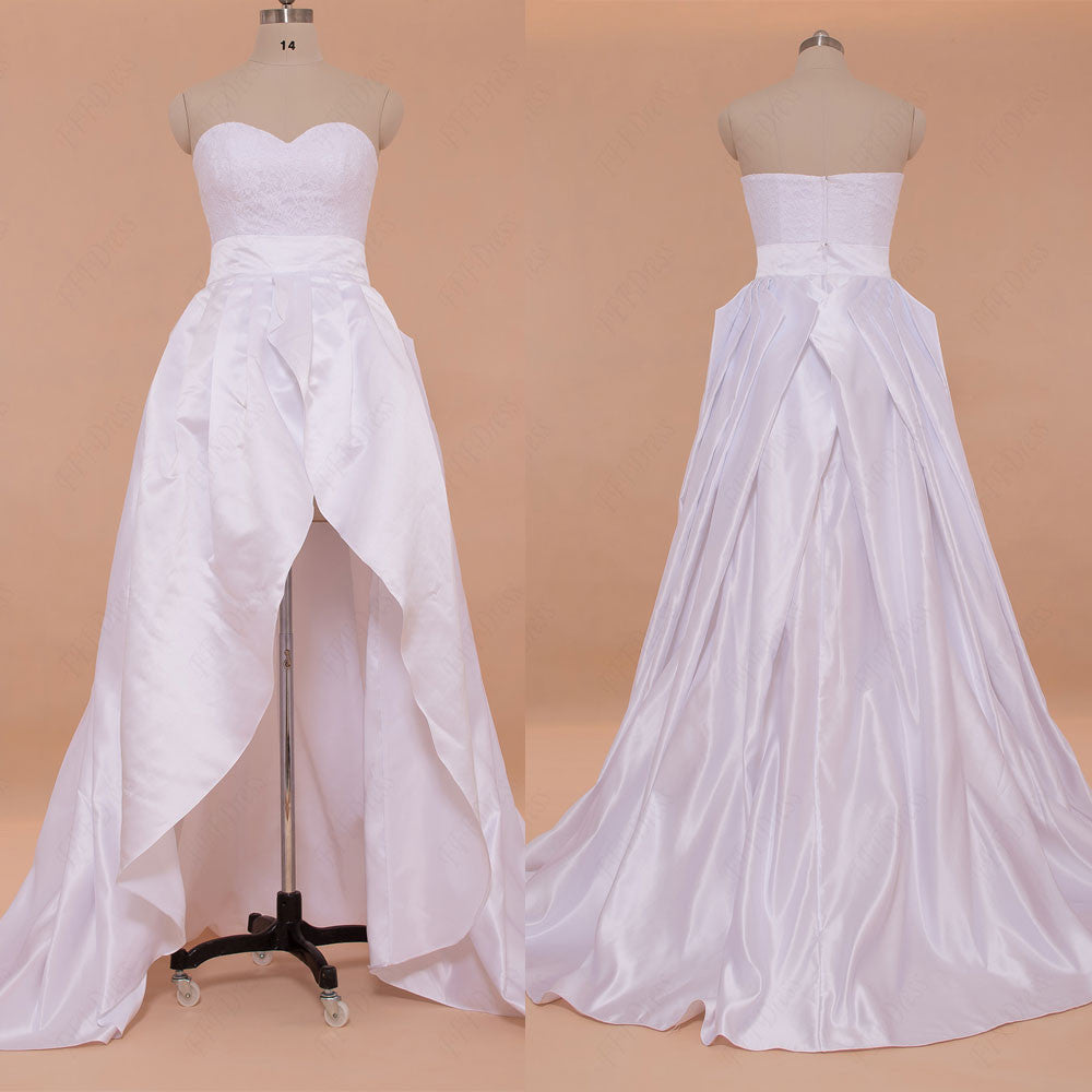 Two Pieces High Low Wedding Dresses