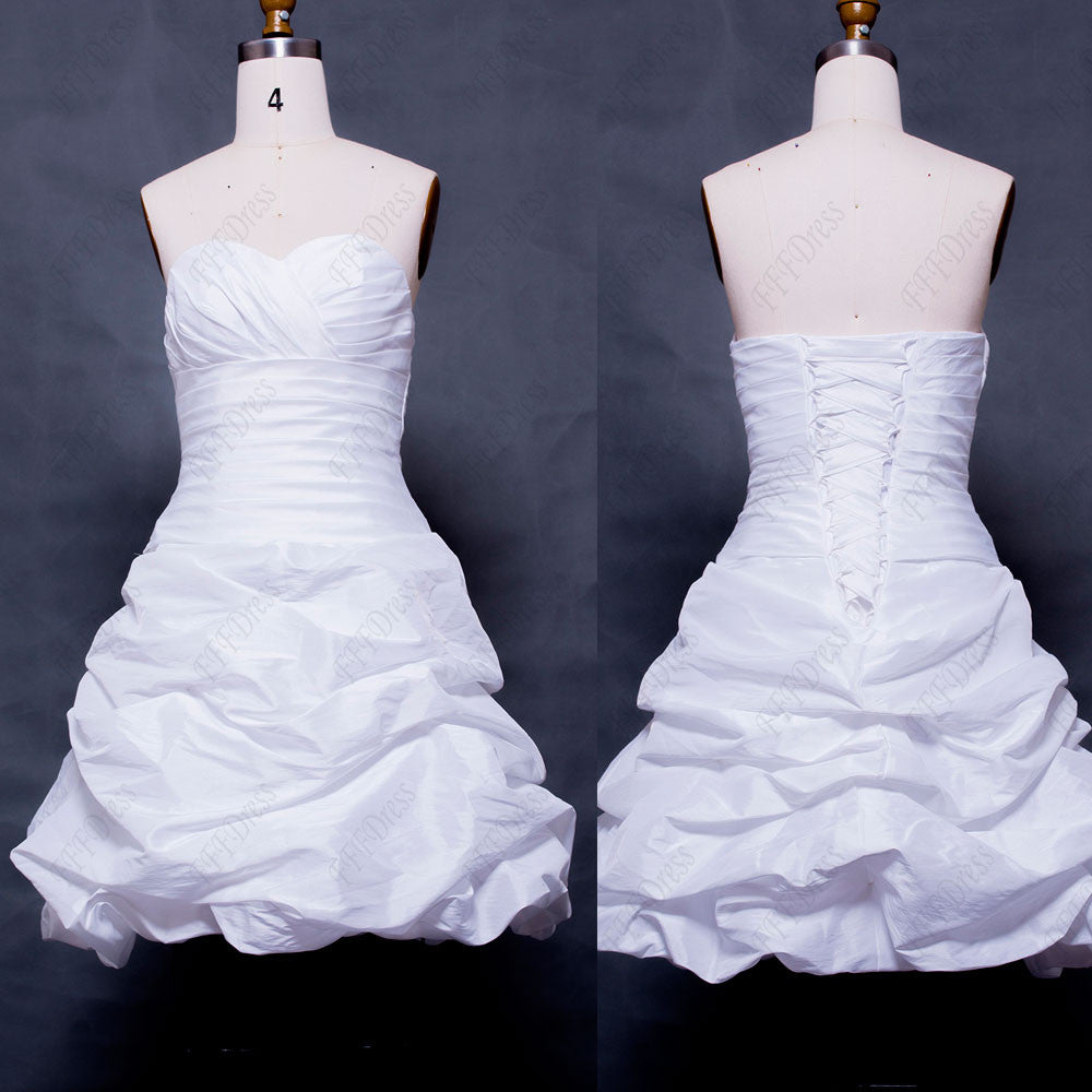 Sweetheart White Short Prom Dress Homecoming Dresses