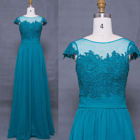 Oasis Cap Sleeves bridesmaid dresses long modest