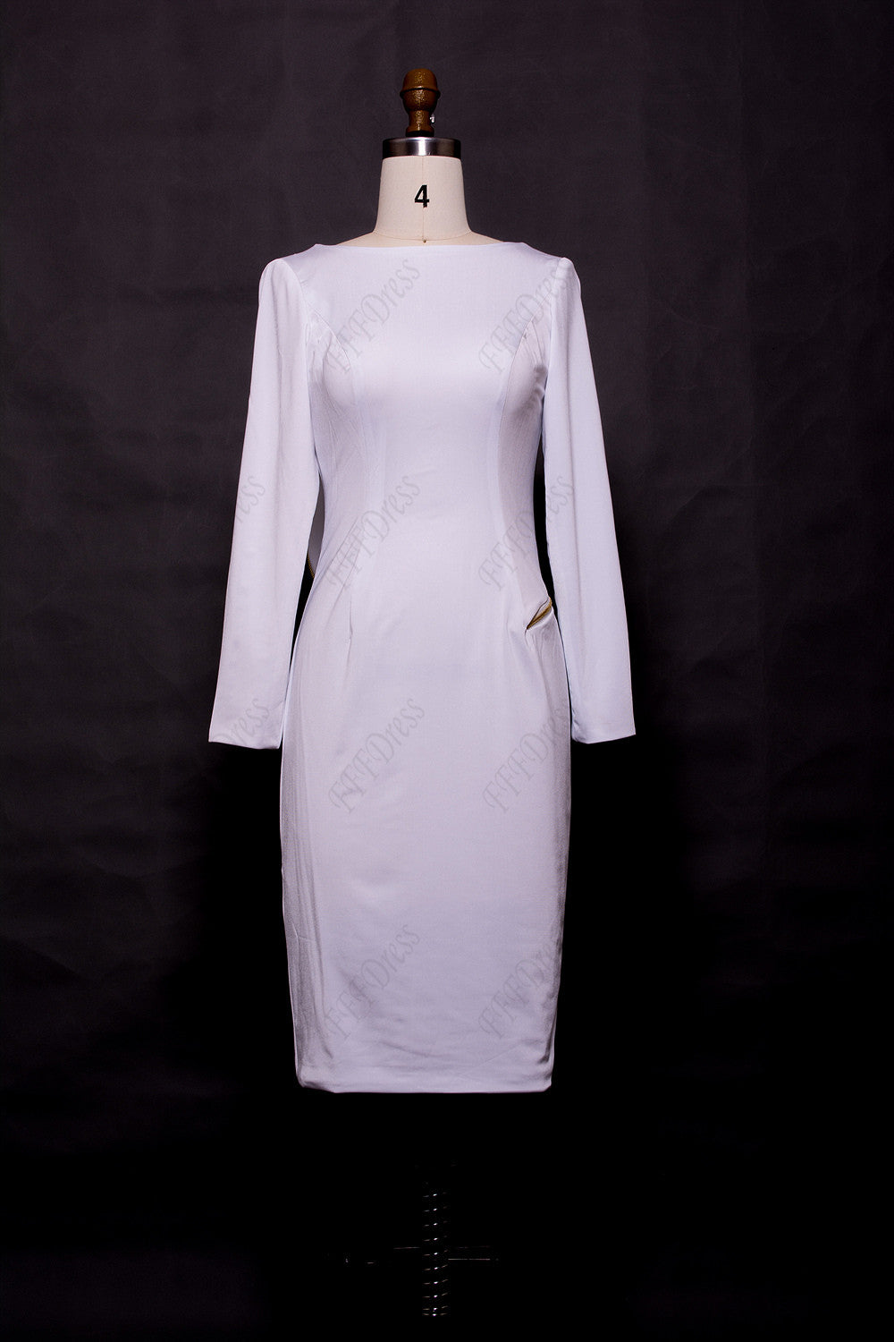 White backless short prom dresses long sleeves homecoming dresses