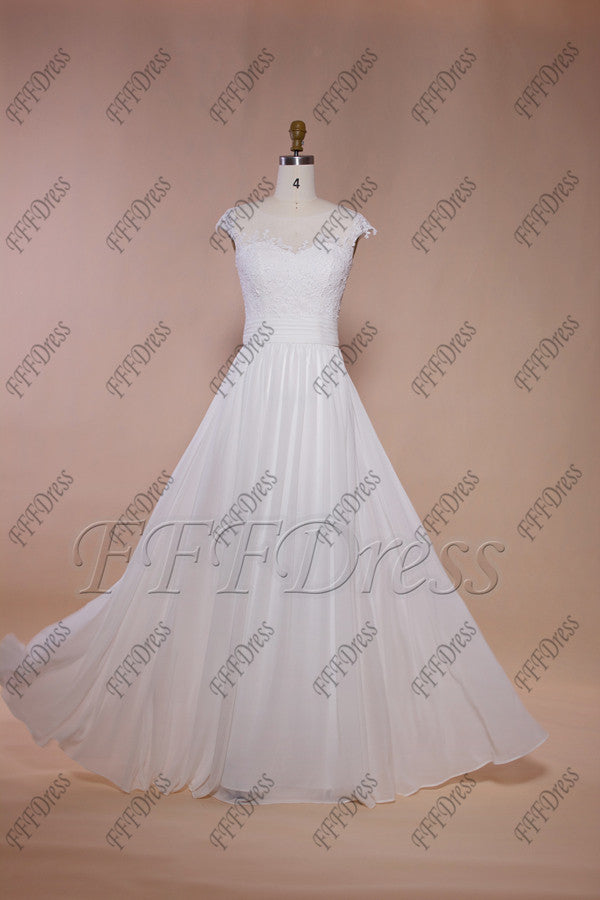 Chiffon beach wedding dresses destination bridal dresses
