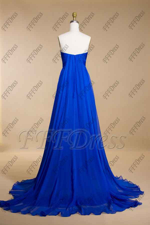 Royal Blue long prom dresses Empire Waist Maternity Bridesmaid Dresses