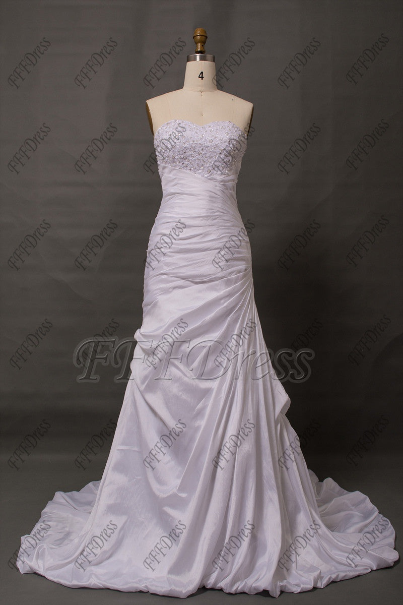 White Trumpet lace wedding dresses