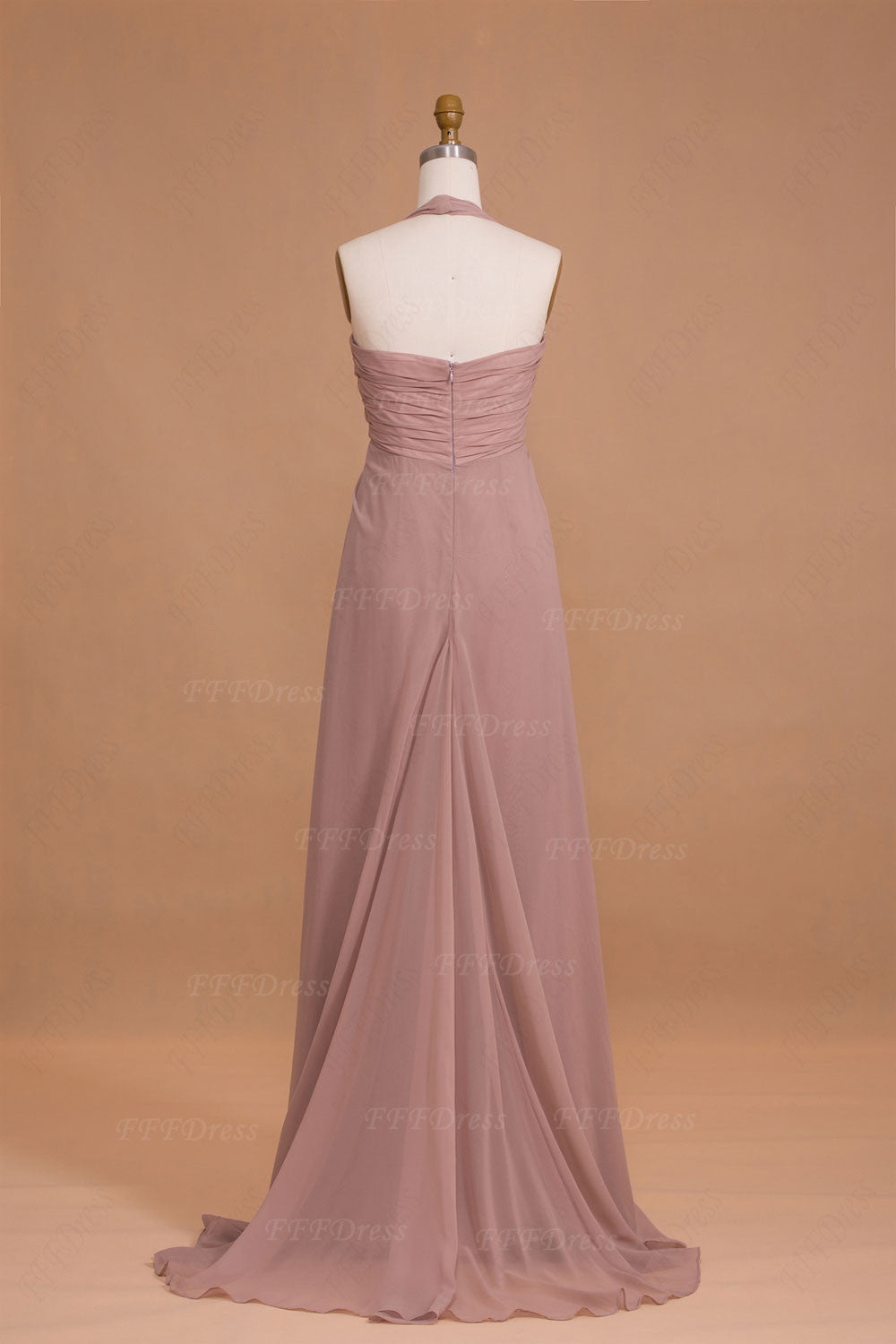 Halter Dusty rose Maternity Bridesmaid Dresses for pregnant