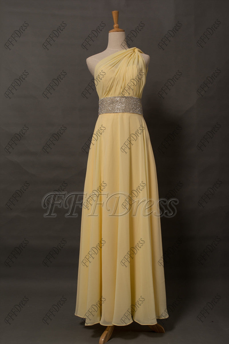 Yellow Backless sparkle prom dresses long