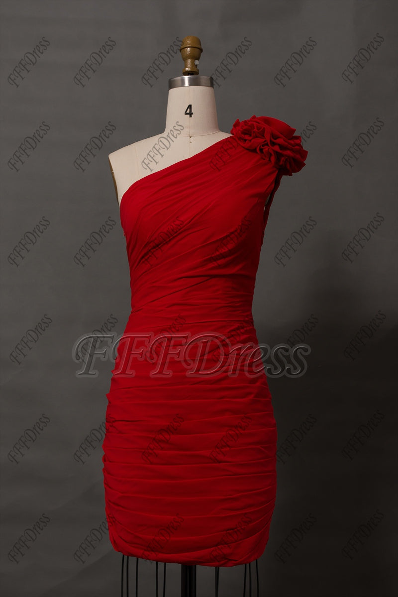 Red cocktail dresses short evening dress