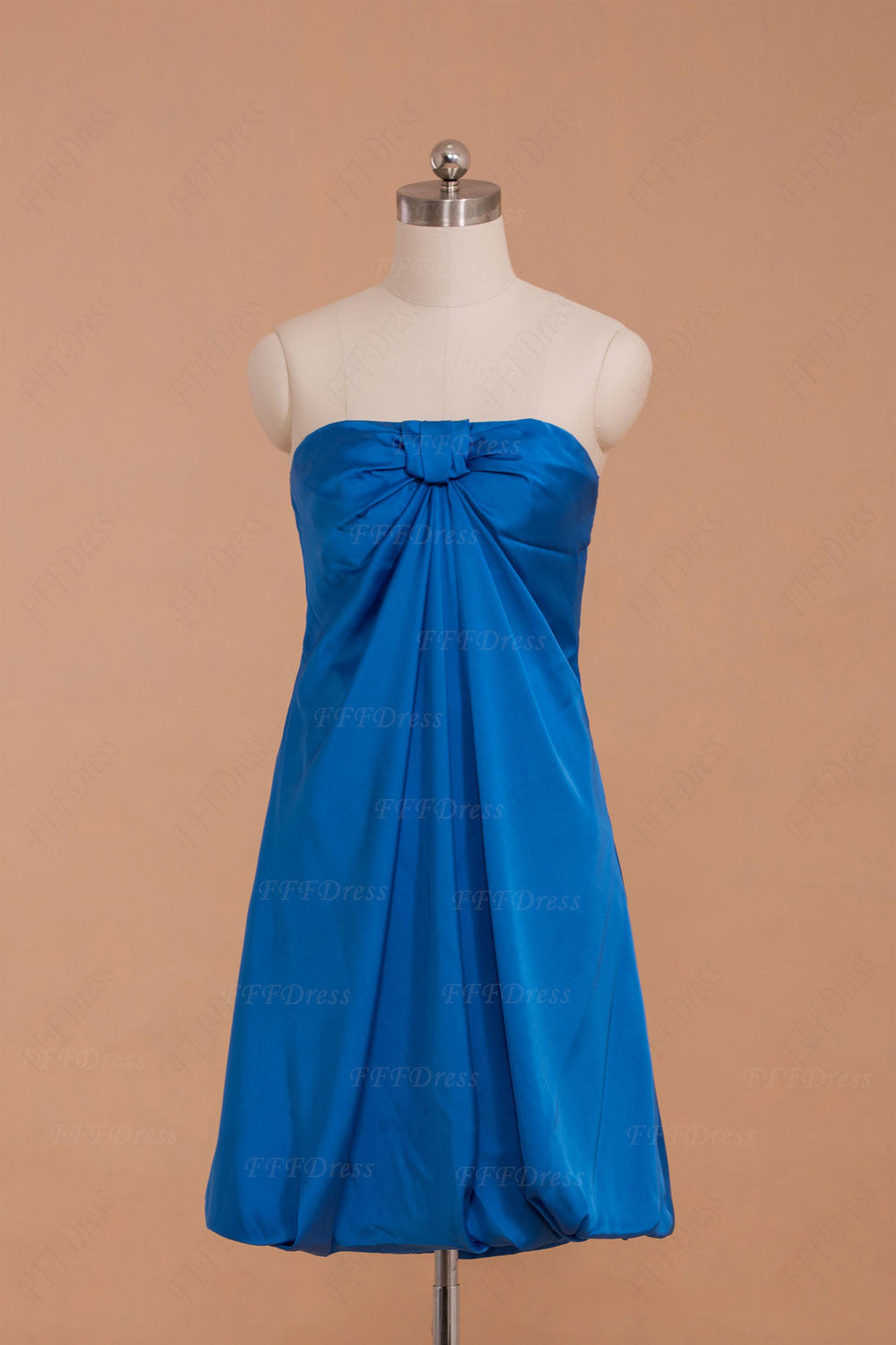 Strapless royal blue short homecoming dresses