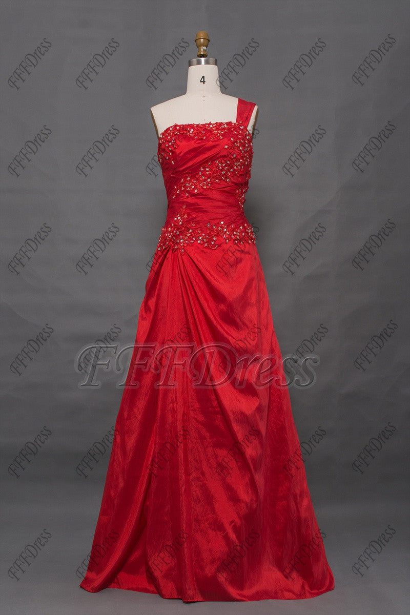 Modest red prom dress with long sleeve jacket