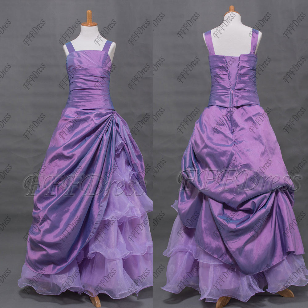 Lavender tiered flower girl dress