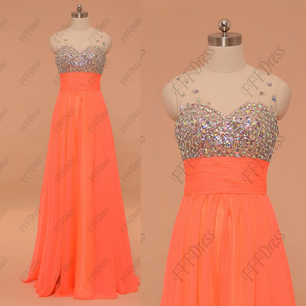 Sparkly crystals prom dresses long pageant dress