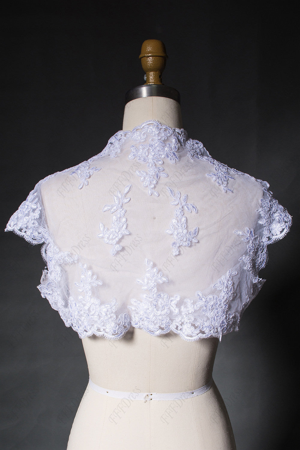 White lace wedding bolero bridal jacket